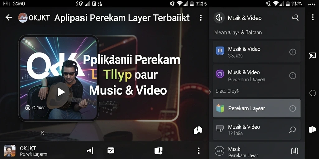 Tampilan antarmuka utama OKJKT untuk perekaman layar.