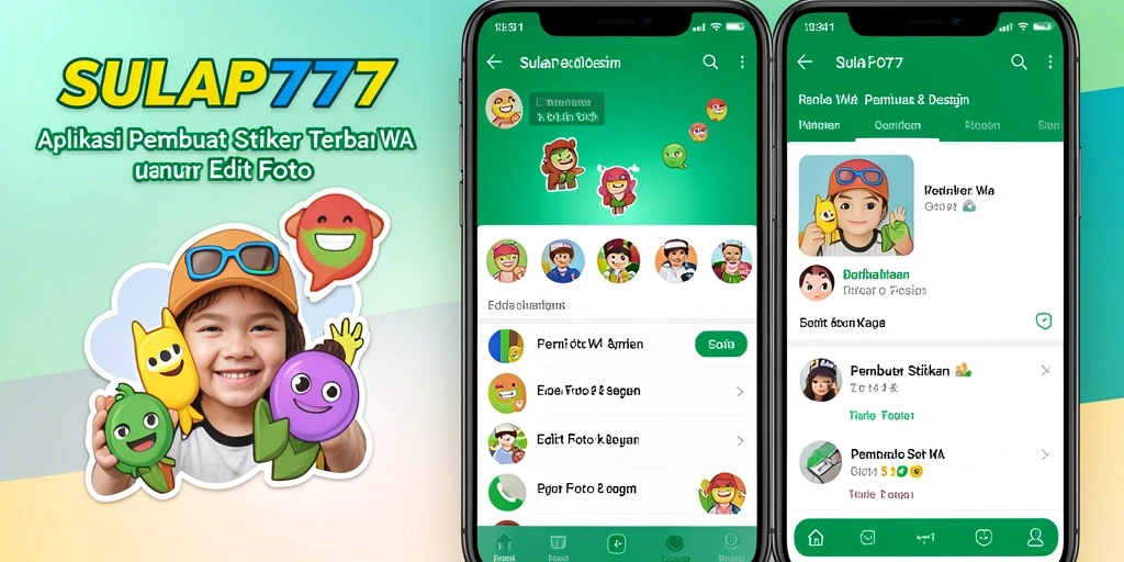 Tampilan antarmuka SULAP777 yang user-friendly saat membuat stiker WA.