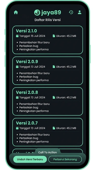 Tampilan riwayat versi jaya89